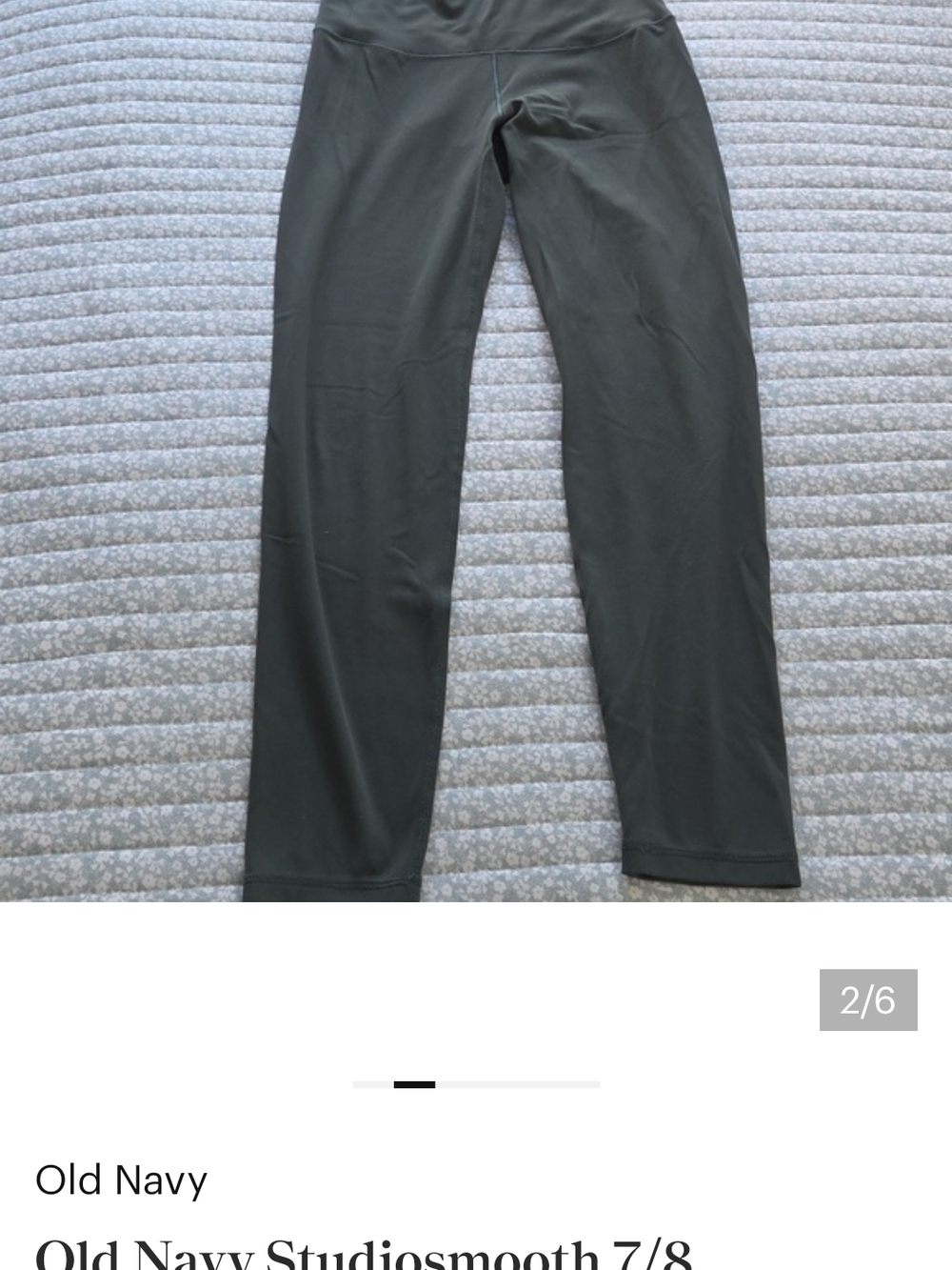 4-Pack Old Navy Studio Smooth 7/8 Leggings- Black, Navy, Brown, Olive - Picture 7 of 16